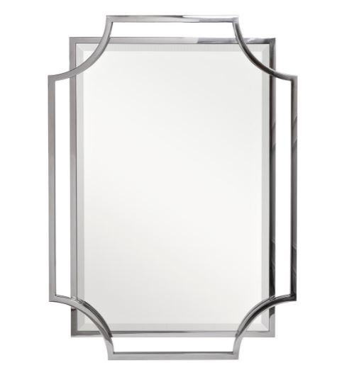 Зеркало в стальной раме цвет хром