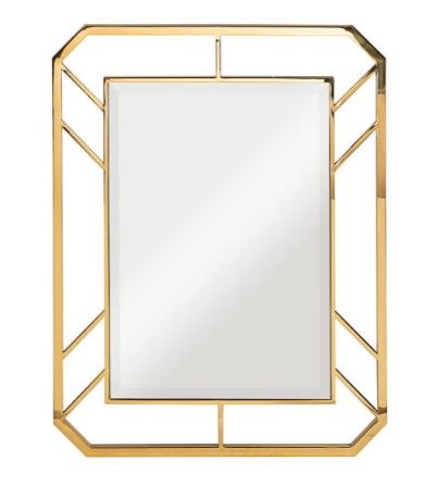 Зеркало прямоугольное в металлической раме